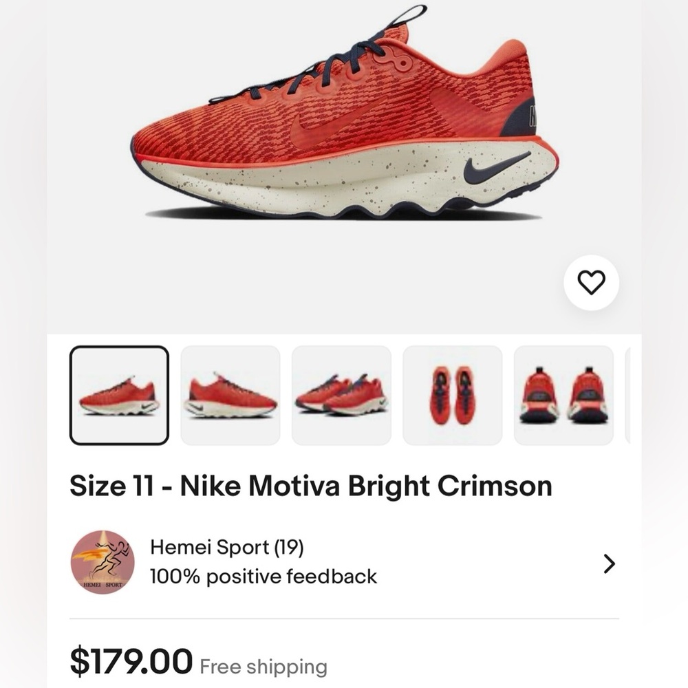 NIKE MOTIVA DV1237-600 Running Shoes For Men Size 11 Price $ 75